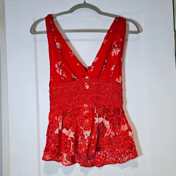Free People Tie Back Floral Top - Picture 1 of 4
